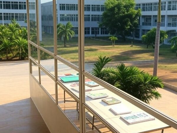 Escola pública em Brasília com materiais educacionais para inscrições na EJA do SEEDF no DF.