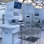 Sala de cirurgia no Hospital de Base do DF com aparelhos de anestesia de R$ 1,2 milhão em modernização.