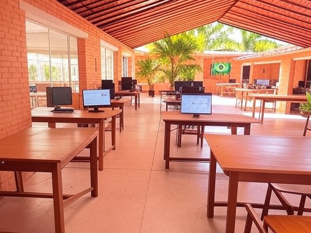 Centro comunitário em Arapoanga com equipamentos de tecnologia para oficinas gratuitas de ByteZone.