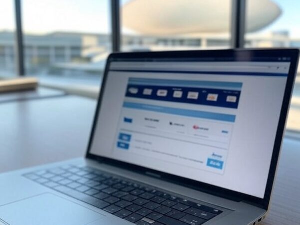 Alerta para golpes online roubando pagamentos de clientes da Caesb no Distrito Federal, com smartphone mostrando ícone de segurança quebrada em cenário de Brasília.