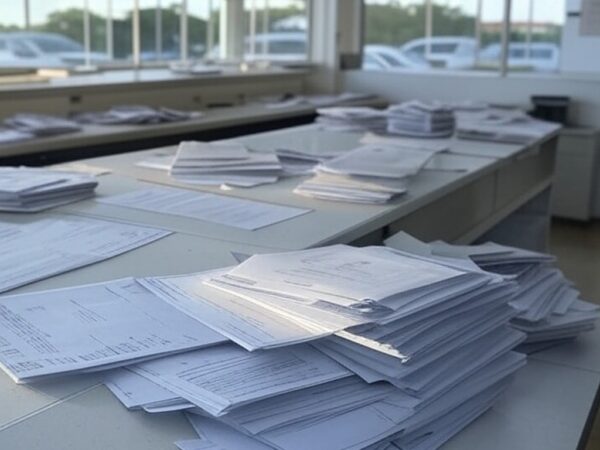 Prédio da Caesb em Brasília com relógio de horário estendido, criticado como tardio e insuficiente.