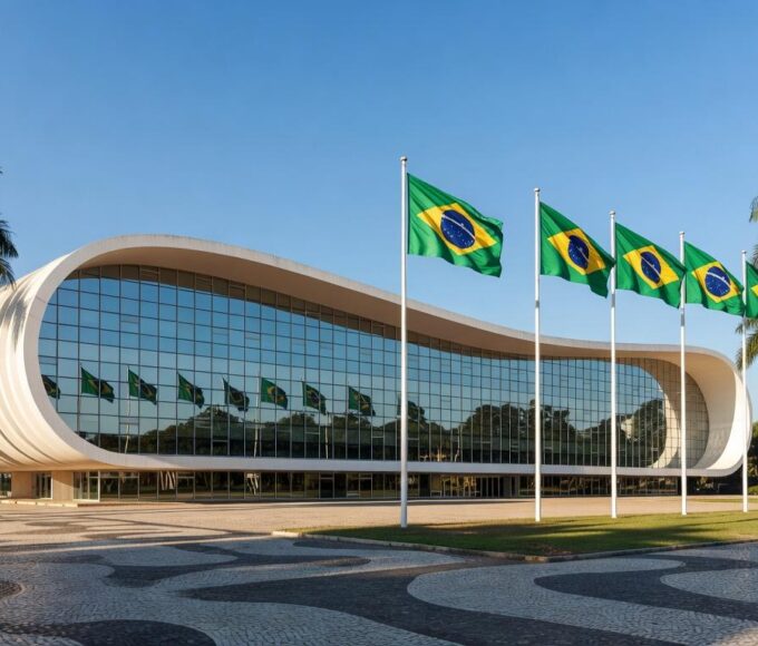 Edifício de banco em Brasília representando negociação de ativos do Banco Master no BRB por R$ 15 bilhões.