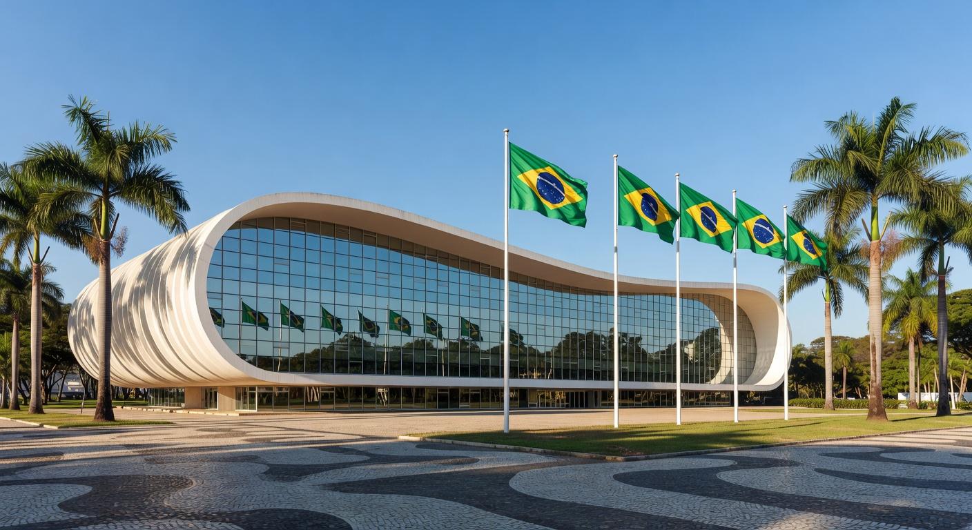 Edifício de banco em Brasília representando negociação de ativos do Banco Master no BRB por R$ 15 bilhões.