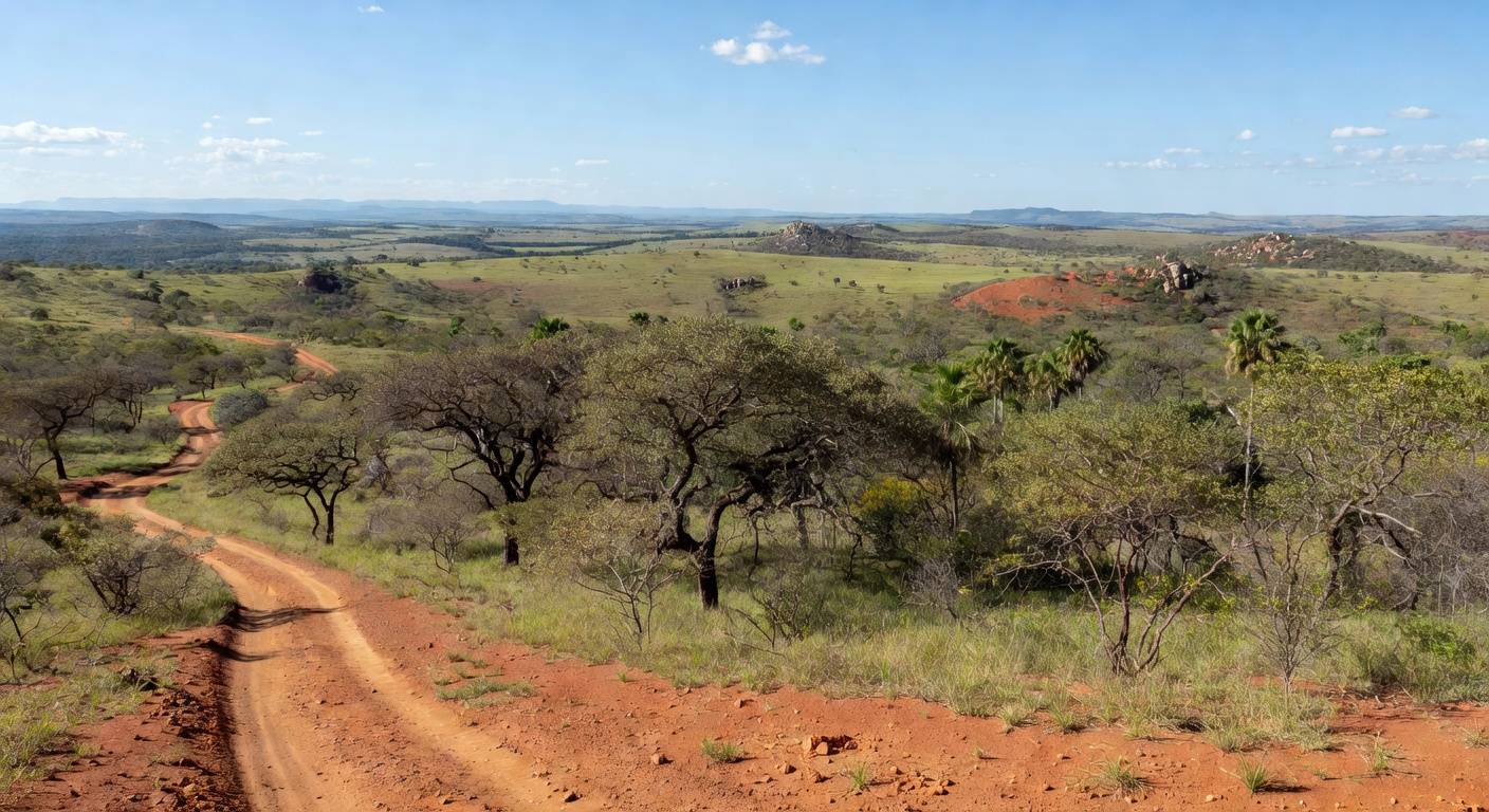Paisagem de cerrado em Brazlândia, área de 1.600 hectares proposta para parque pelo Instituto Brasília Ambiental.