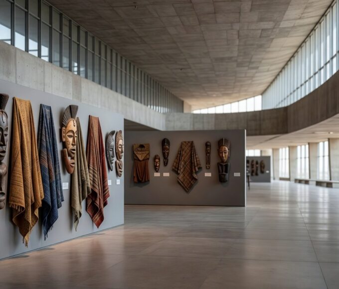 Exposição africana curta na Câmara do DF com artefatos culturais em Brasília