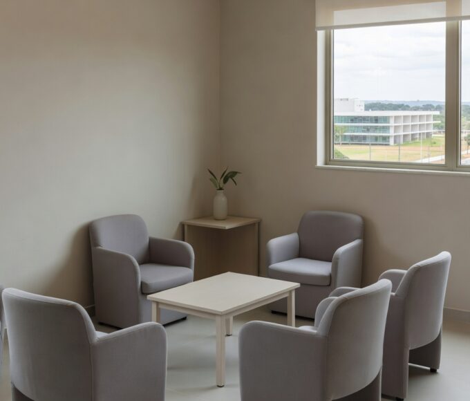 Sala reservada vazia no IML de Brasília para crianças vítimas de violência