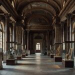 Interior do Museu Nacional com exposições na Semana dos Museus