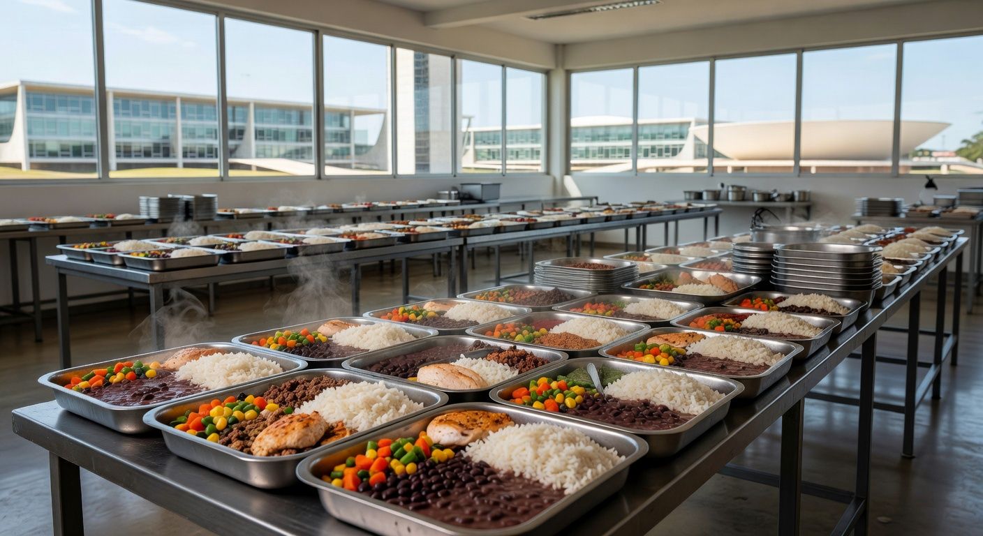 Restaurante comunitário do GDF servindo refeições no Distrito Federal
