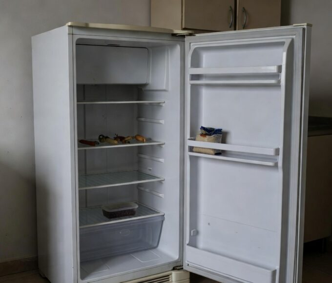 Mesa com prato vazio e comida escassa representando insegurança alimentar no DF