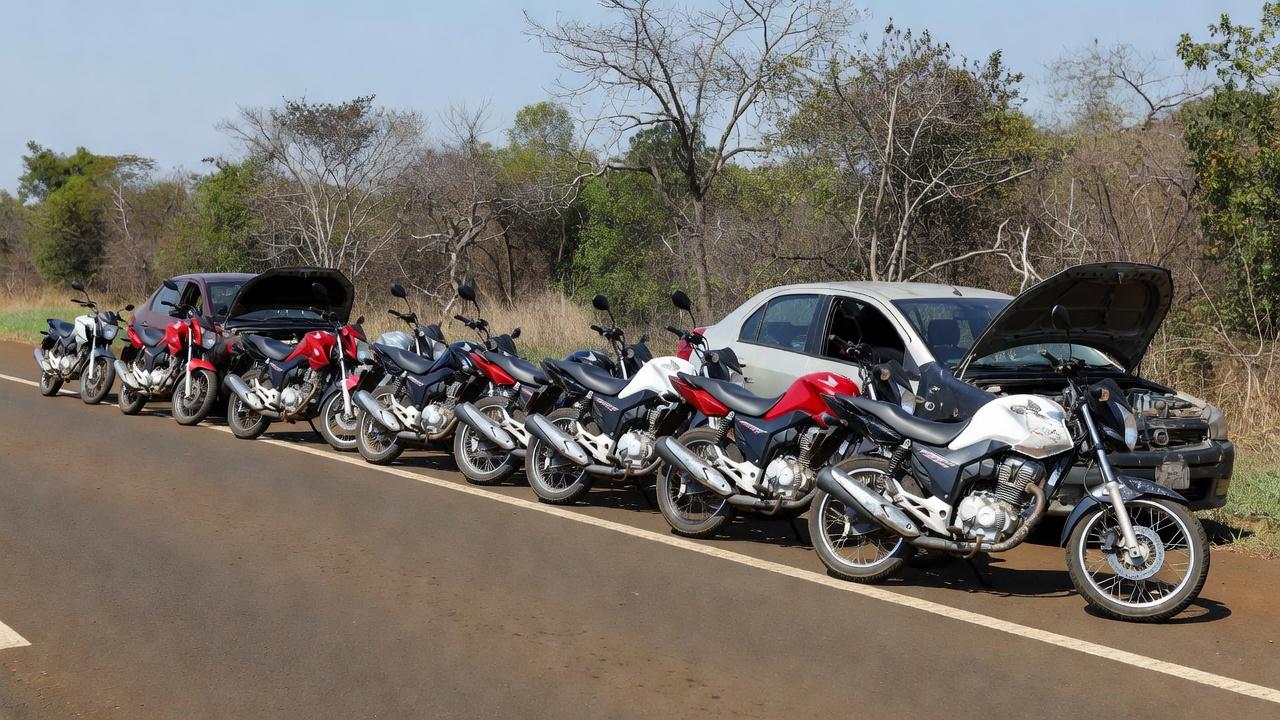 Operação do DER-DF apreende motos adulteradas no Lago Norte, Brasília