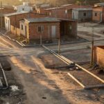 Bairro de Ceilândia com infraestrutura limitada de saneamento da Caesb