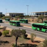 Ônibus elétricos circulando no transporte público do Distrito Federal