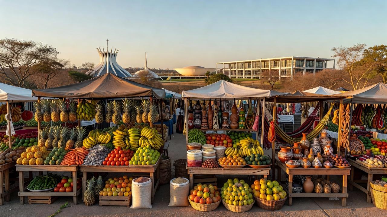 Feira do Trabalho e do Campo no DF com exposições agrícolas e barracas