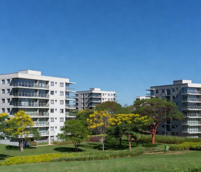 Conjunto habitacional em Brasília para programas de moradia do DF