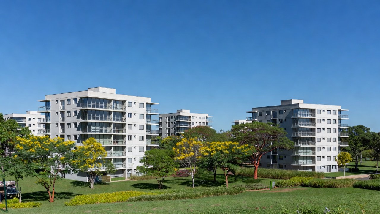 Conjunto habitacional em Brasília para programas de moradia do DF