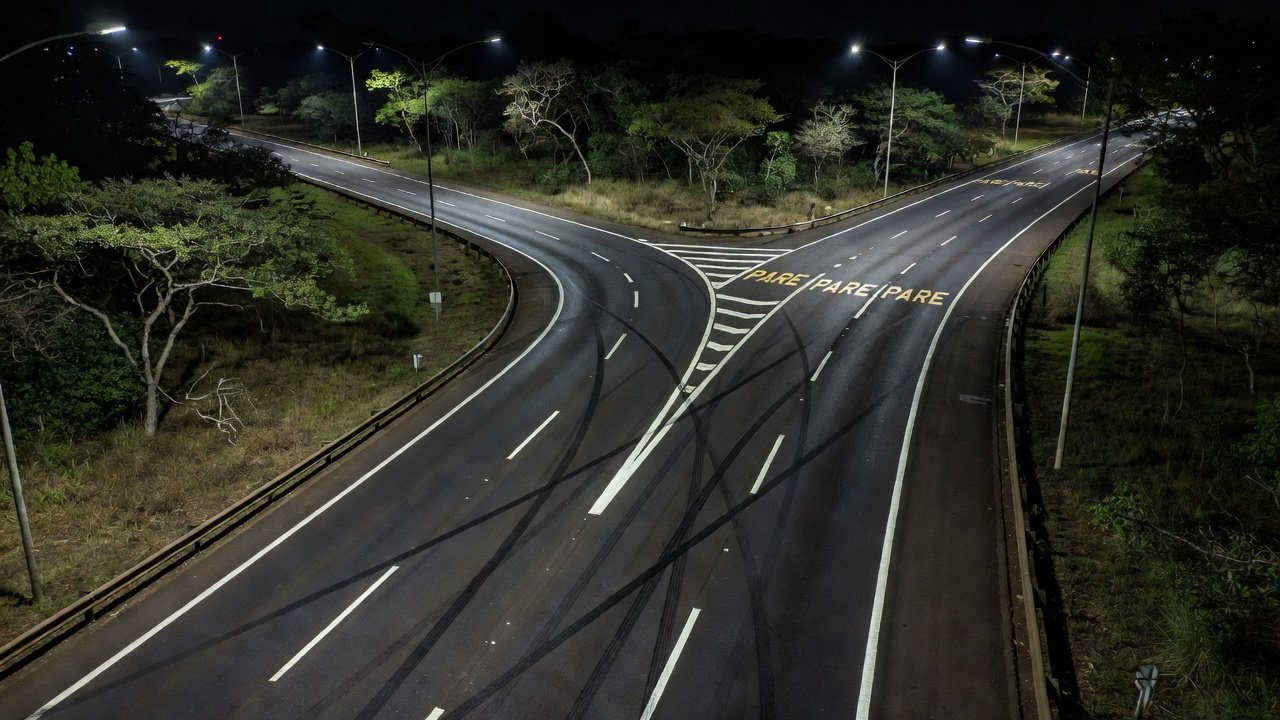 Marginal da EPTG no Guará após acidente com vítima fatal