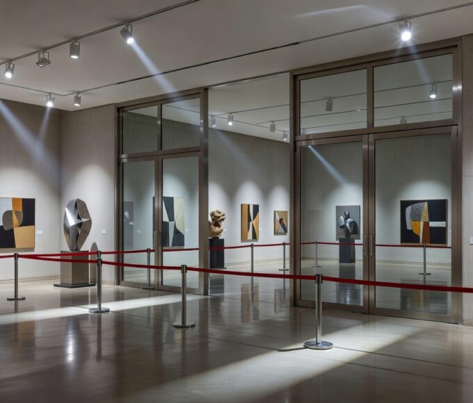 Sala de exposição vazia na Câmara dos Deputados em Brasília