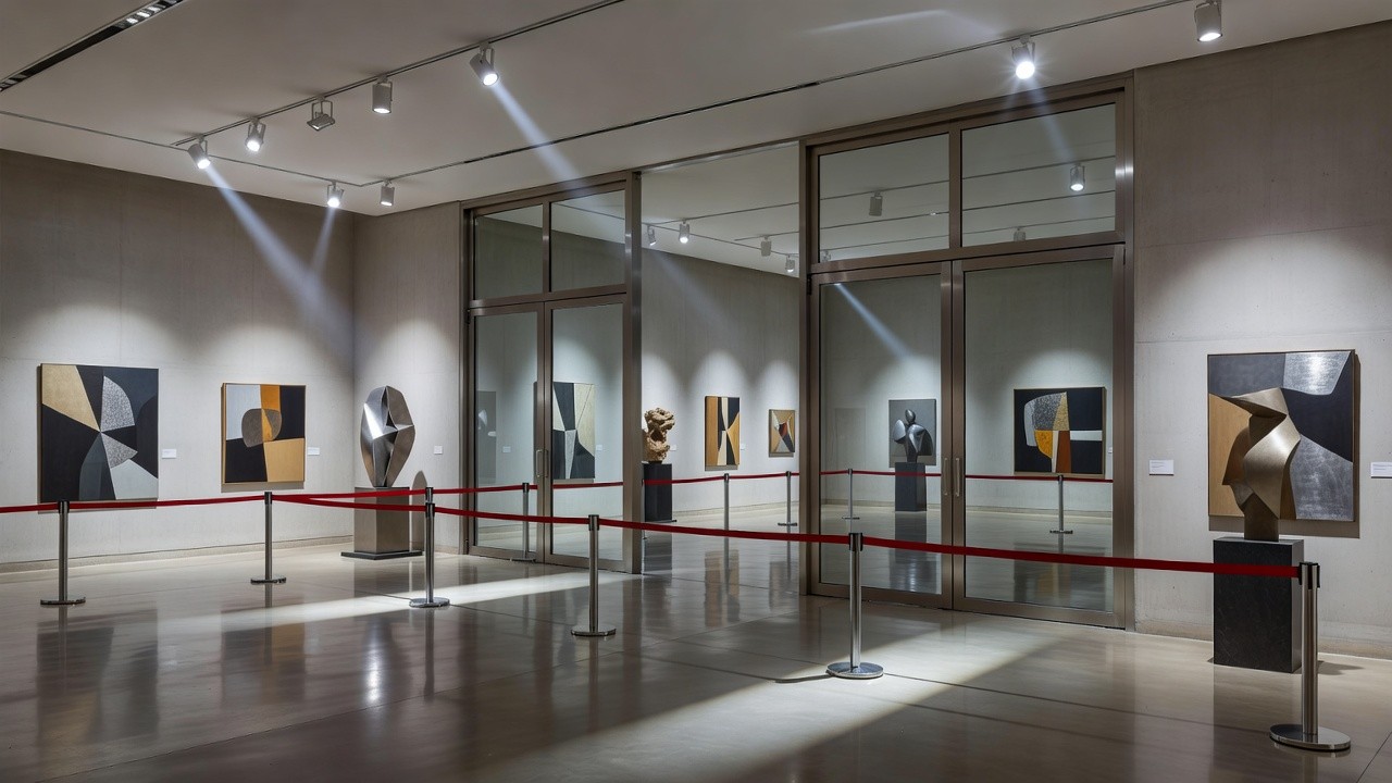 Sala de exposição vazia na Câmara dos Deputados em Brasília