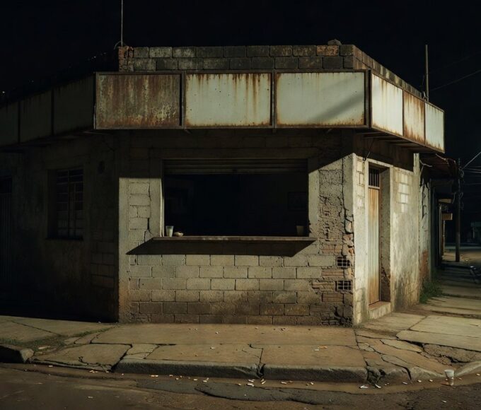 Bar vazio em Vicente Pires, Brasília, local citado em caso envolvendo major da PM-DF