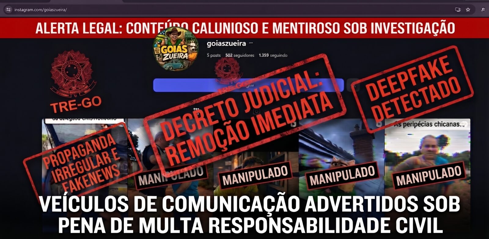 TRE-GO manda Meta retirar do ar mentiras publicadas contra candidato Cristóvão Tormin