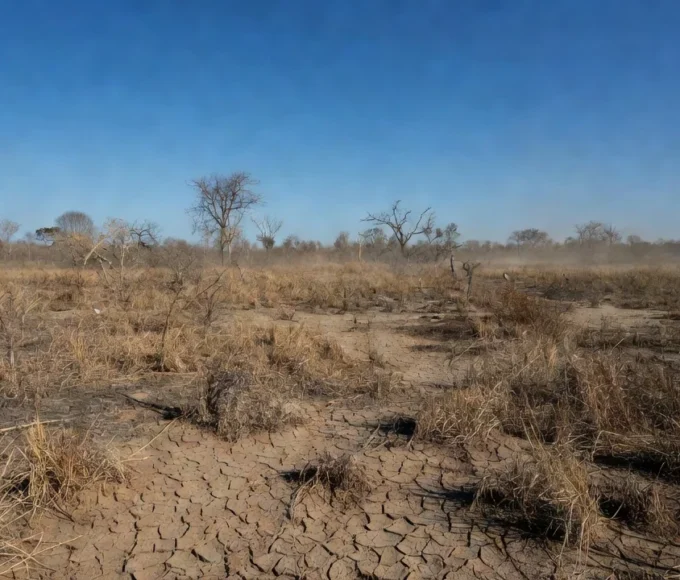 Paisagem do Cerrado no DF com incêndios e fumaça após 54 dias sem chuva