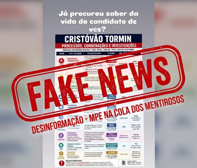 MPE de Goiás concorda que perfil @karine_santanadorea espalha fake news contra Cristóvão e pede multa diária
