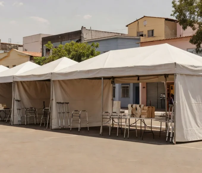Campanha em feira com equipamentos para cirurgias ortopédicas no Brasil