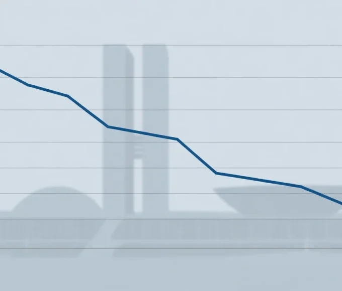 Infográfico limpo mostrando queda no IPCA de Brasília