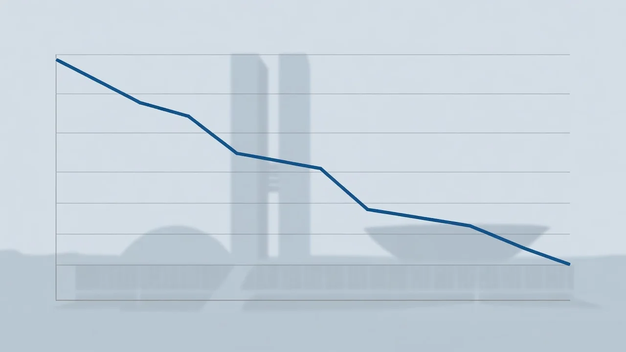 Infográfico limpo mostrando queda no IPCA de Brasília
