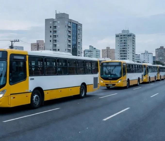Ônibus do transporte público em Brasília, DF, simbolizando ampliação do sistema.