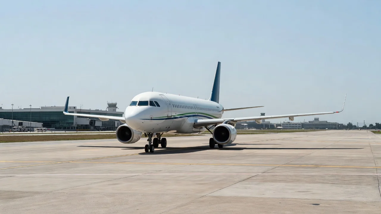 Avião em aeroporto brasileiro representando luto na aviação civil