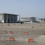 Esplanada dos Ministérios isolada em Brasília durante votação no domingo