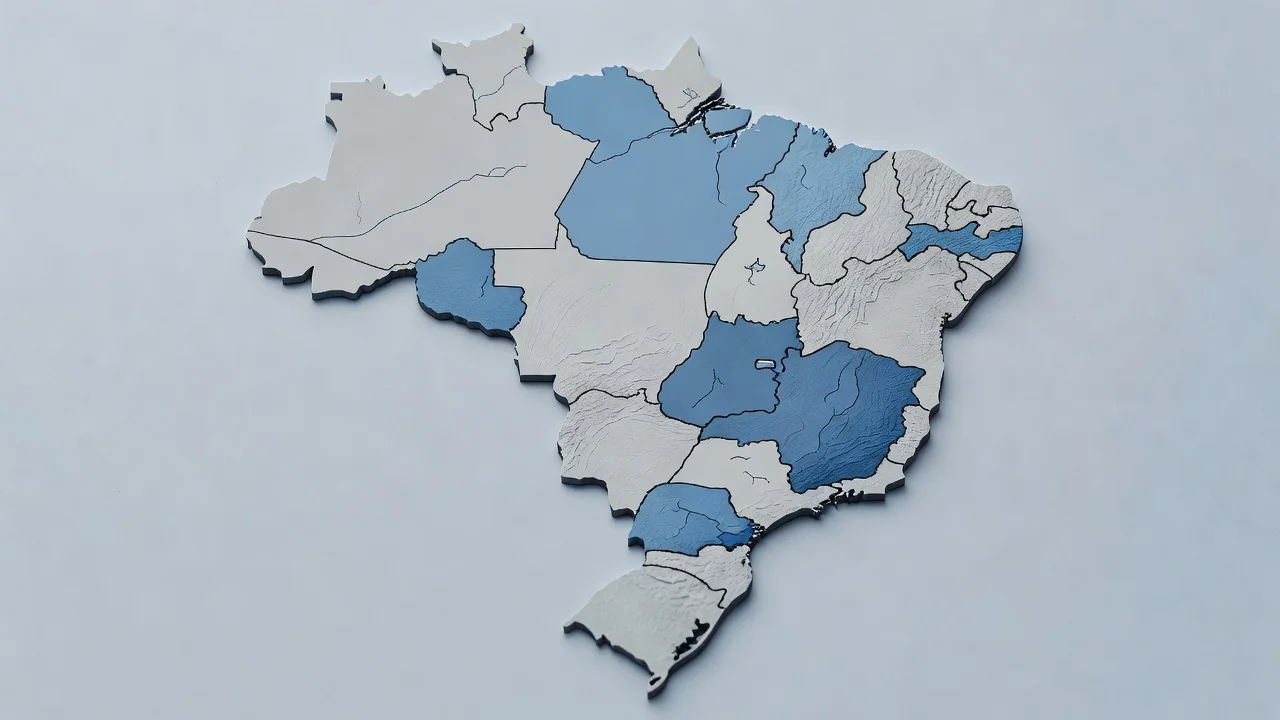 Mapa do Brasil destacando estados com lei seca nas eleições de 2026